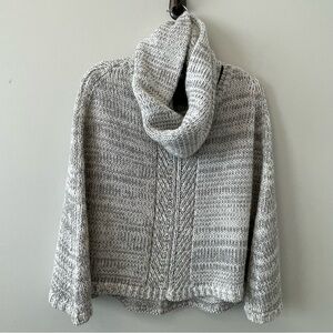 WHBM Silver Metallic Multicolor Cape w attachable Infinity Scarf